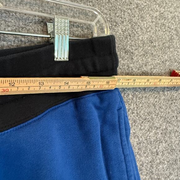 Nike Air Shorts Mens Large Blue Fleece Stretch Swoosh‎ Sweat Shorts Casual - Picture 8 of 10